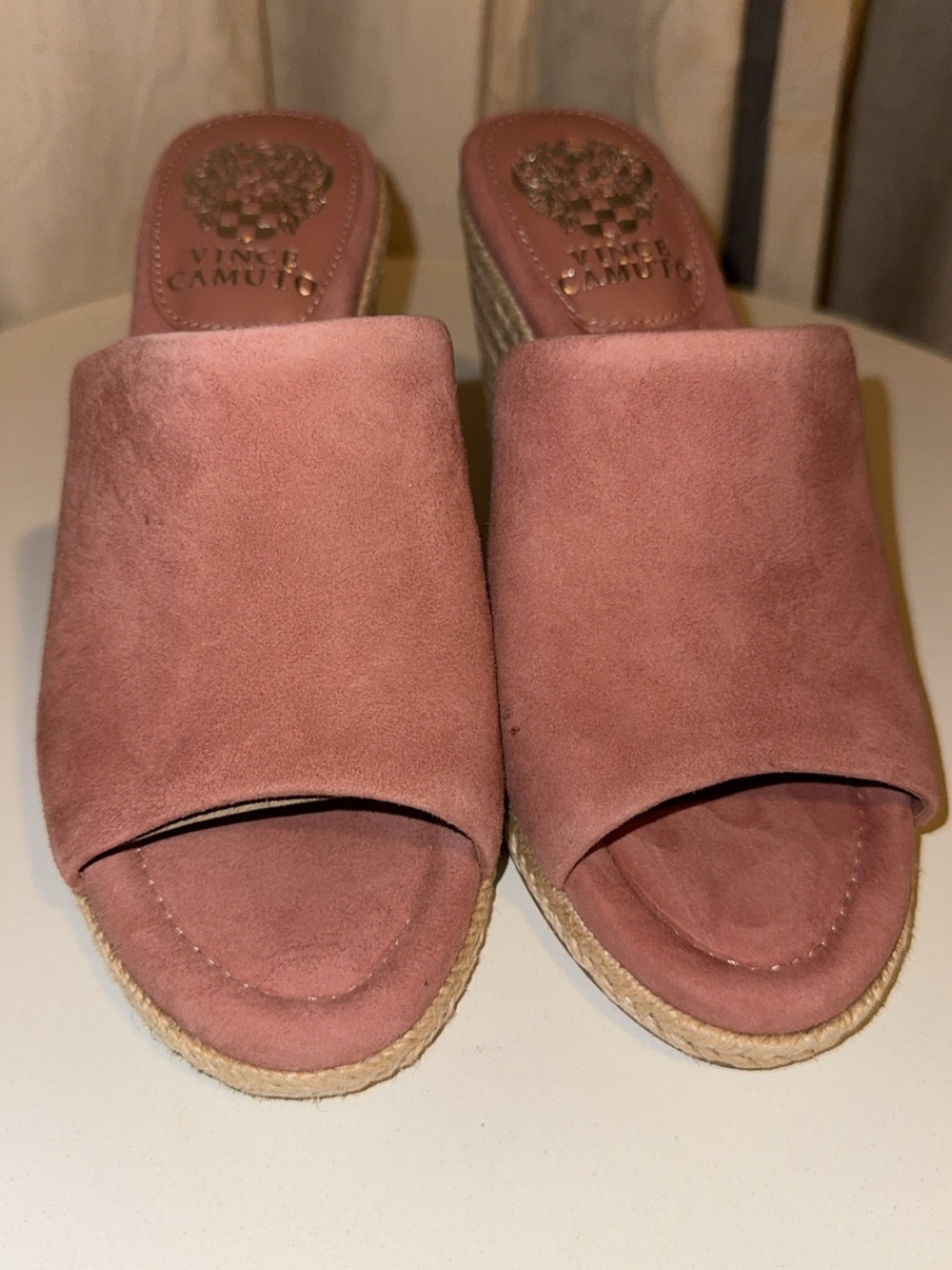 Vince Camuto Pink Suede Fayla wedge Sandals